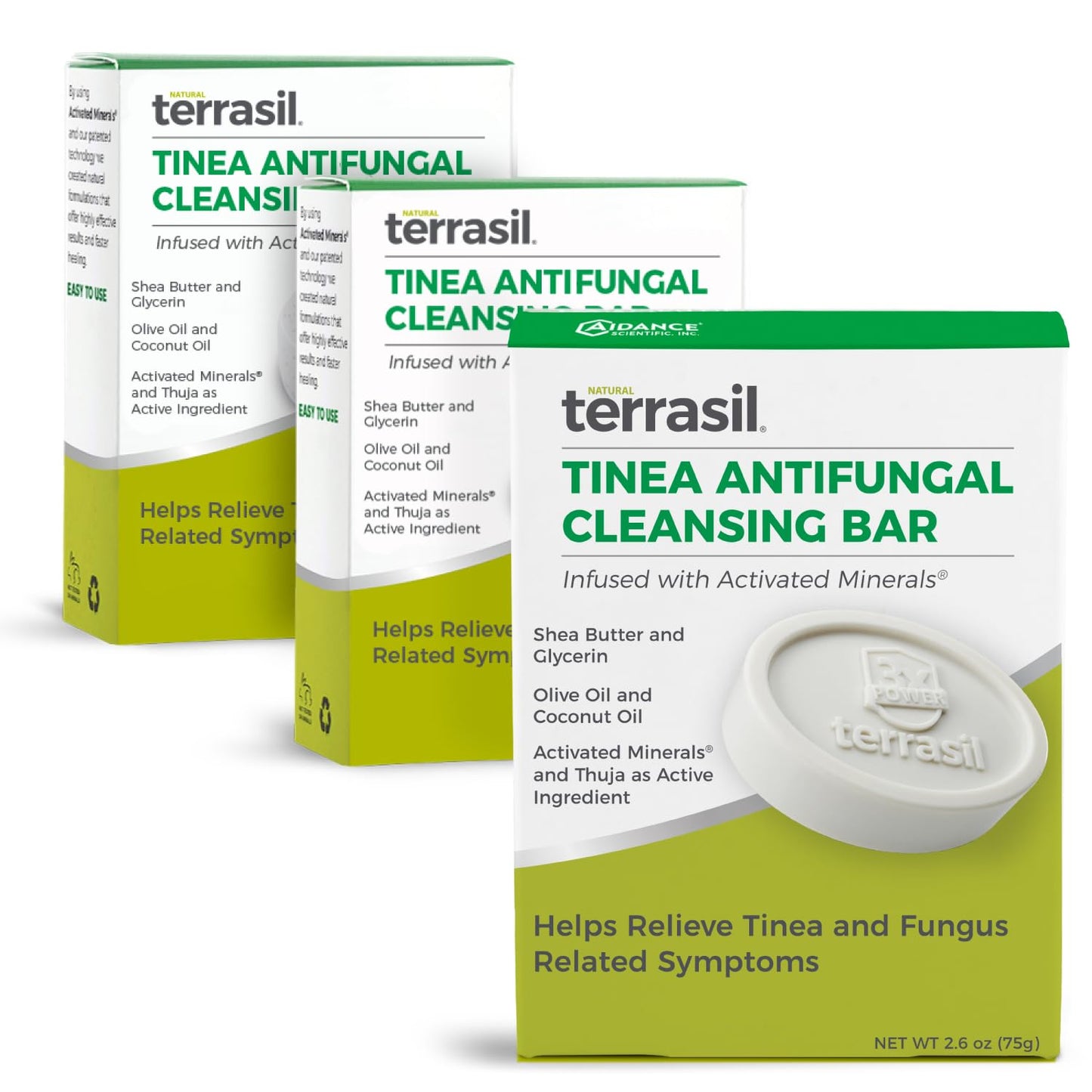 Terrasil Tinea Soap 3-Pack | Tinea Versicolor Relief, Hypoallergenic, Dermatologist Tested