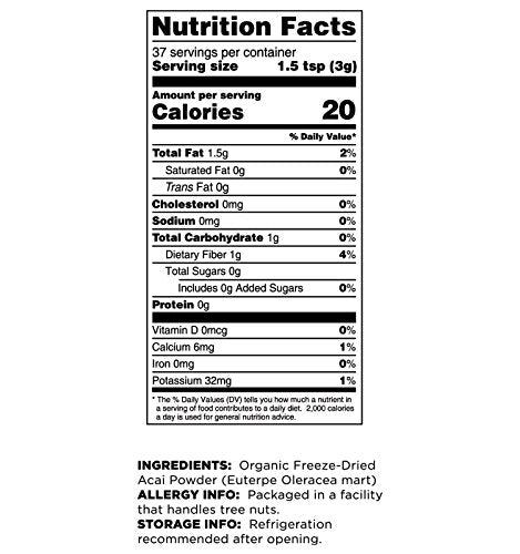 Terrasoul Organic Acai Berry Powder — 4 oz x 2, Freeze-Dried, Antioxidant-Rich