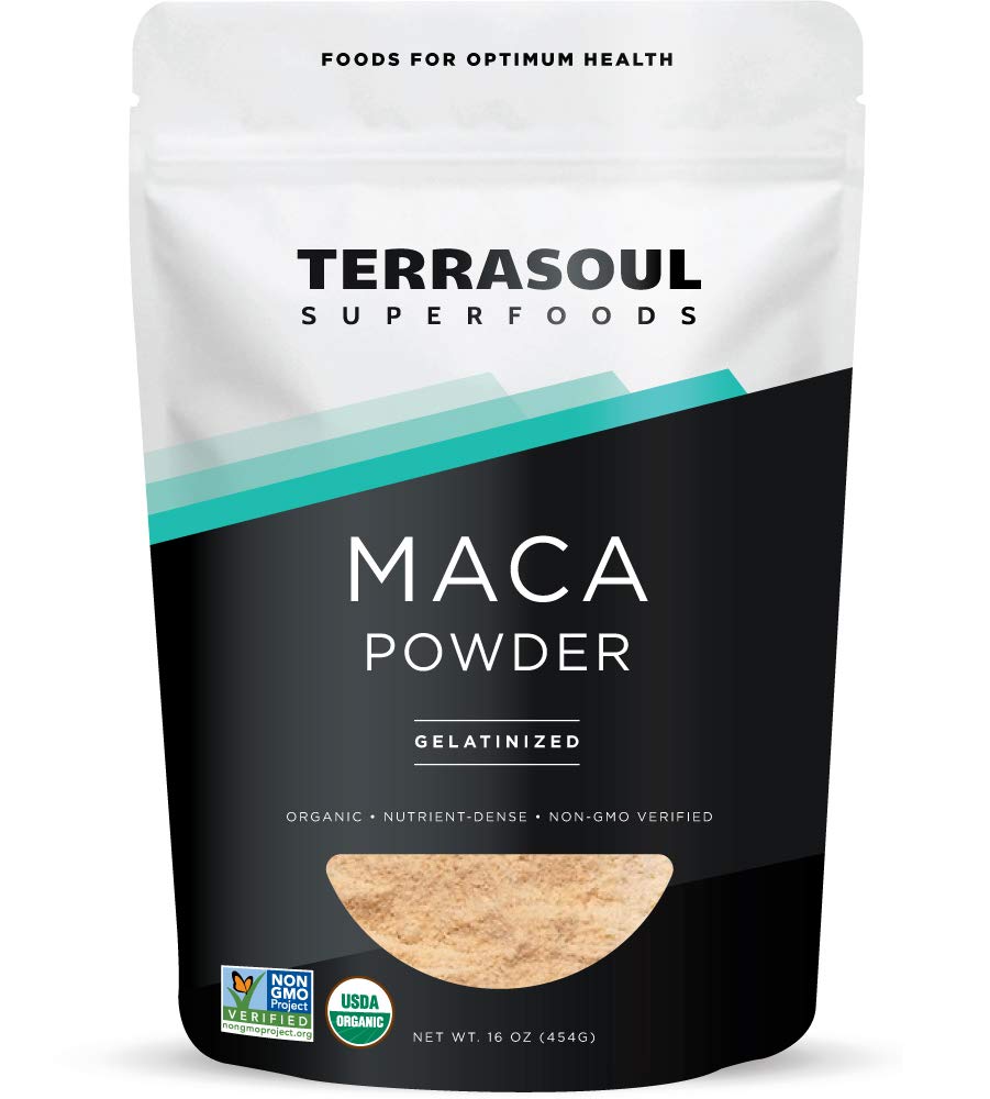 Terrasoul Organic Gelatinized Maca Powder 16oz – Hormone Balance & Energy