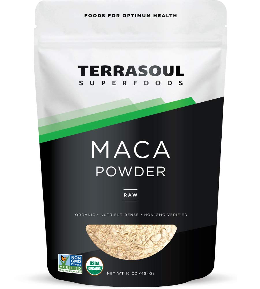 Terrasoul Organic Raw Maca Powder, 1 lb – Premium Quality & Energy