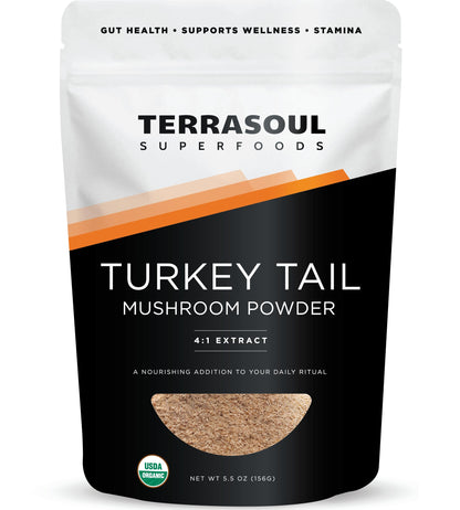 Terrasoul Organic Turkey Tail Extract 5.5oz - Adaptogenic, USDA Organic, Gluten-Free, Vegan