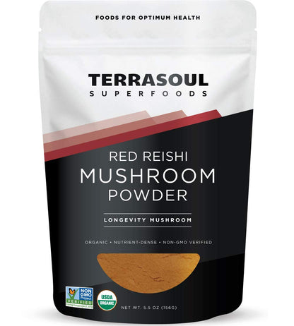 Terrasoul Reishi Mushroom Powder 4:1 Extract, 5.5 oz – Immune Support