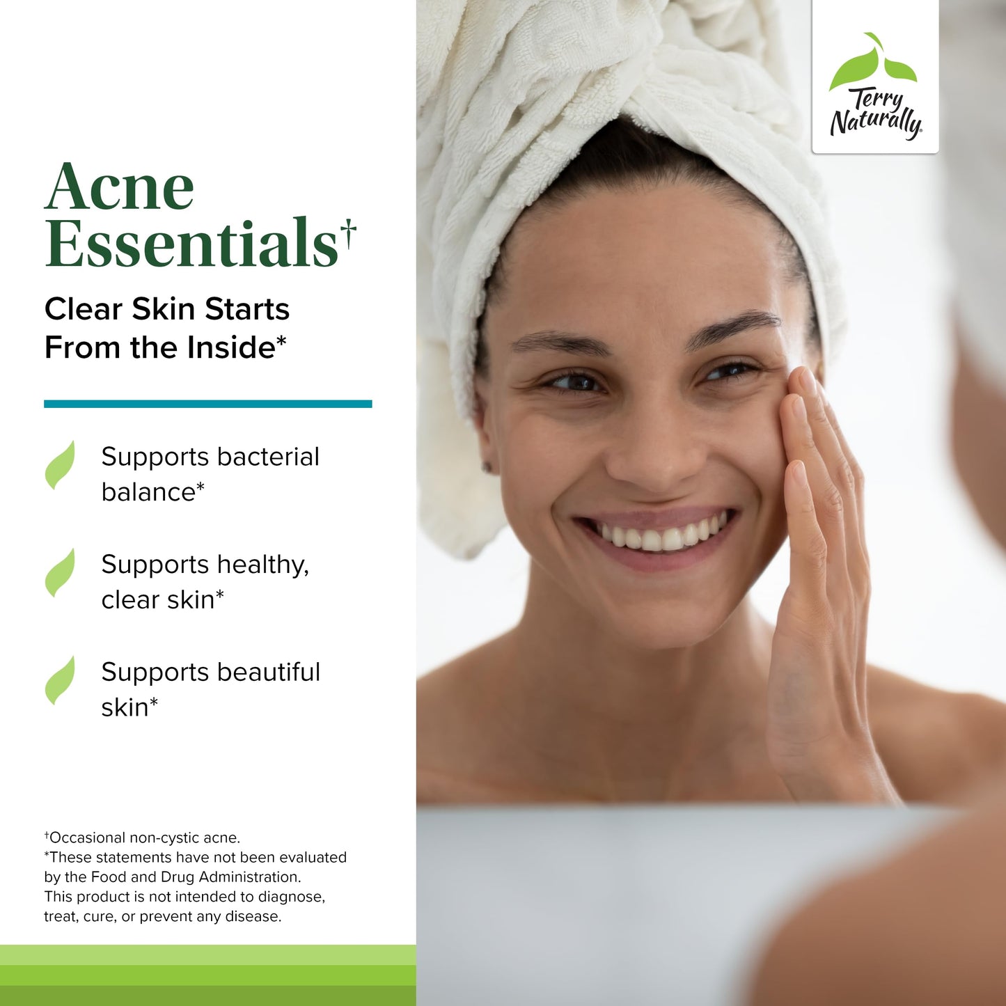 Terry Naturally Acne Essentials – Skin Support with Vitamins A, C & Zinc