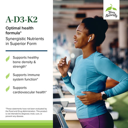 Terry Naturally A•D3•K2 – Immune & Heart Health, 60 Softgels