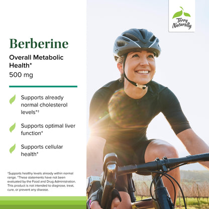 Terry Naturally Berberine - Liver Health & Metabolism Support | 60 Capsules (Pack of 2)