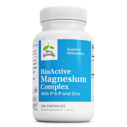 Terry Naturally BioActive Magnesium Complex – Bone & Heart Health Support – 120 Capsules