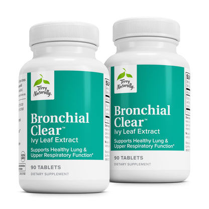 Terry Naturally Bronchial Clear Ivy Leaf Extract – Respiratory Support for Bronchial & Lung Health (90 Tablets, Pack of 2)