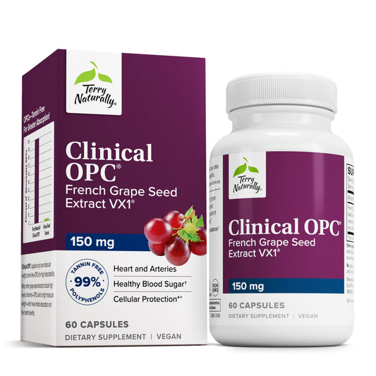 Terry Naturally Clinical OPC – Cardiovascular Health, Focus & Immune Support | 150 mg, 60 Softgels BritishVita | Premium UK Vitamins & Wellness Supplements