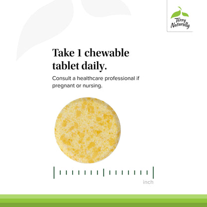 Terry Naturally CoQ10 Chewables – Higher Absorption CoQ10 for Cellular Energy & Brain Health (30 Chewables)