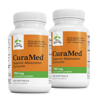 Terry Naturally CuraMed 750 mg – High-Potency Curcumin for Brain & Heart Support – 120 Softgels (Pack of 2) BritishVita | Premium UK Vitamins & Wellness Supplements