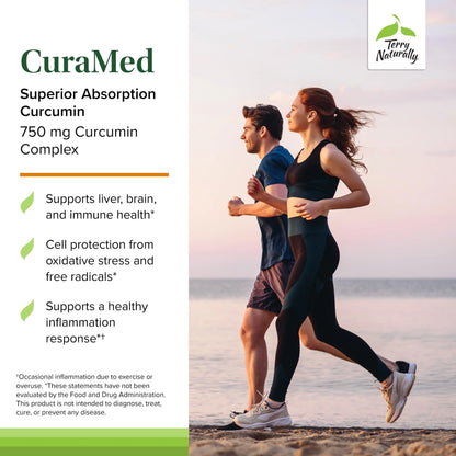 Terry Naturally CuraMed 750 mg – High-Potency Curcumin for Brain & Heart Support – 120 Softgels (Pack of 2) BritishVita | Premium UK Vitamins & Wellness Supplements