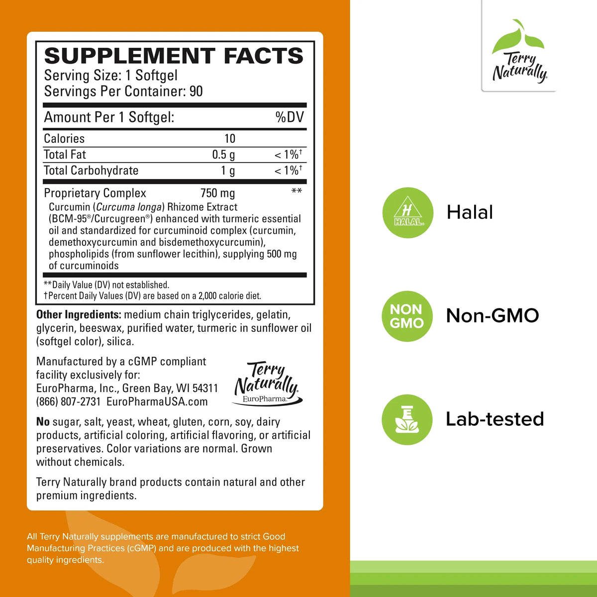 Terry Naturally CuraMed 750mg – High-Potency Curcumin for Brain & Heart Health | Kidney, Liver & Immune Support | 180 Softgels (Pack of 2) BritishVita | Premium UK Vitamins & Wellness Supplements