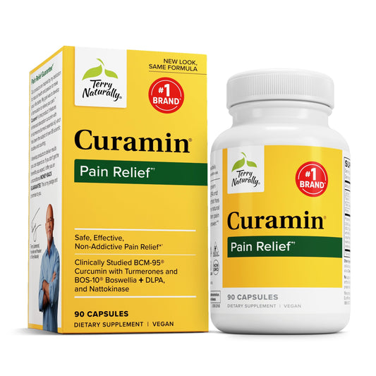 Terry Naturally Curamin - Curcumin with Boswellia, DLPA & Nattokinase - 90 Vegan Capsules BritishVita | Premium UK Vitamins & Wellness Supplements