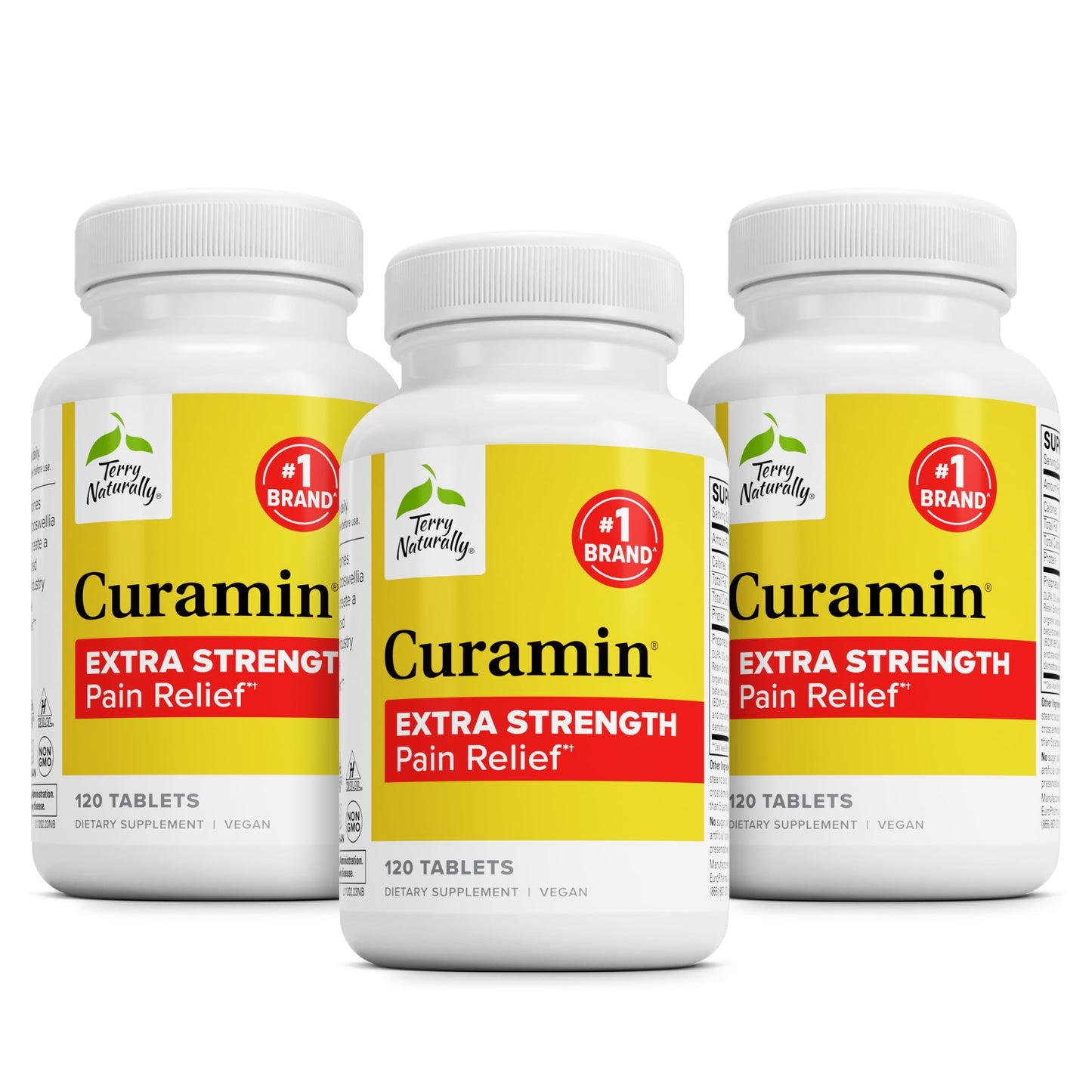 Terry Naturally Curamin Extra Strength – Curcumin & Boswellia for Joints & Circulation (120 Tablets, Pack of 3)