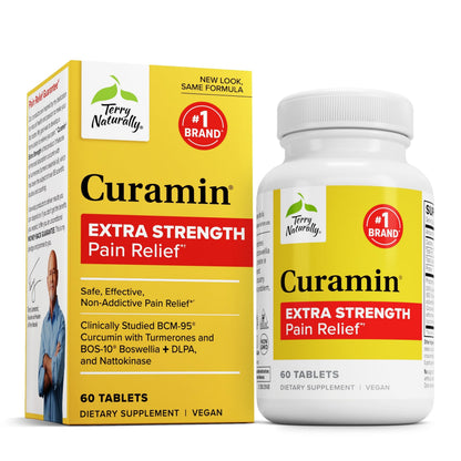 Terry Naturally Curamin Extra Strength – Curcumin & Boswellia for Joint & Muscle Support | 60 Tablets