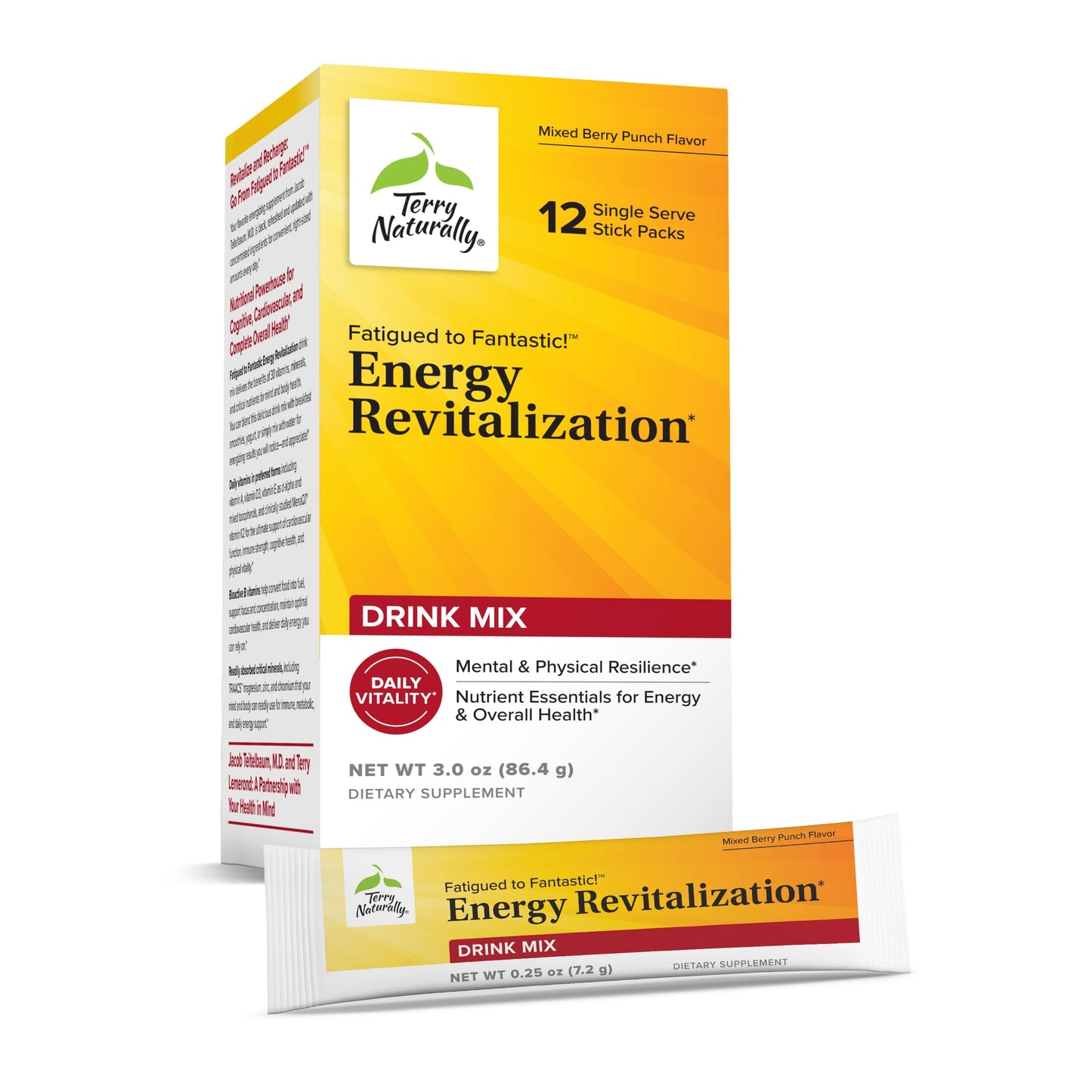 Terry Naturally Fatigued to Fantastic Energy Revitalization – Drink Mix with L-Tyrosine & B Vitamins