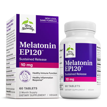 Terry Naturally Melatonin EP 120 10mg – Sleep Support, Antioxidants, Gluten-Free