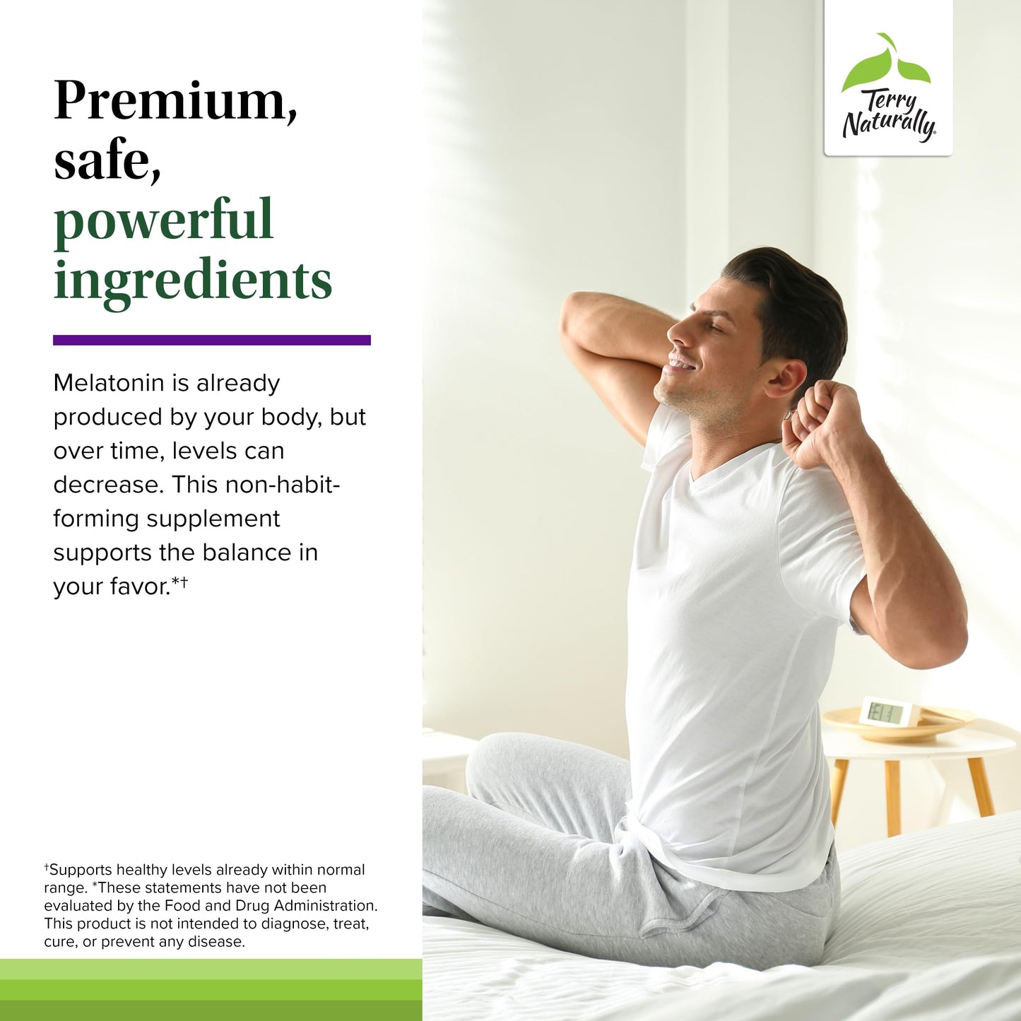Terry Naturally Melatonin EP 120 5mg – Sleep Support with Antioxidants, Gluten-Free | 60 Tablets