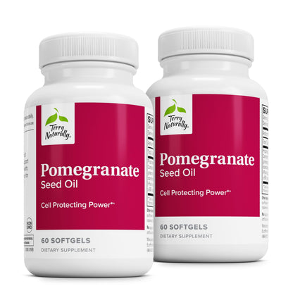 Terry Naturally Pomegranate Seed Oil – Cardiovascular Health Support – Omega-5 Non-GMO – 60 Softgels, 2 Pack