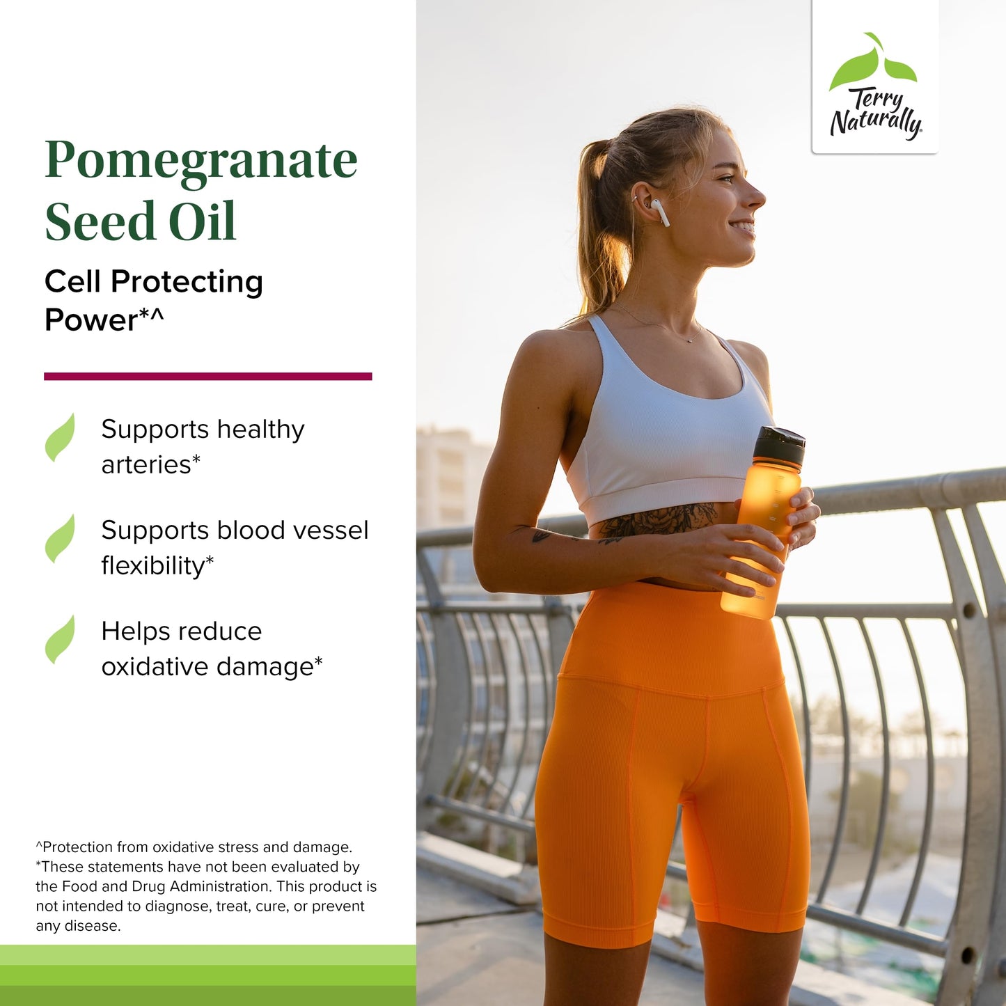 Terry Naturally Pomegranate Seed Oil – Cardiovascular Health Support – Omega-5 Non-GMO – 60 Softgels, 2 Pack