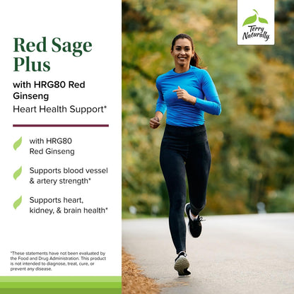 Terry Naturally Red Sage Plus with HRG80 Red Ginseng - Heart Health