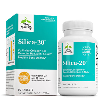 Terry Naturally Silica-20 – Hair Growth, Nail Strength, Skin Health & Bone Support | 90 Tablets