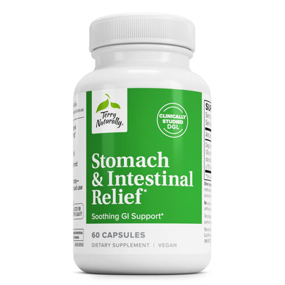Terry Naturally Stomach & Intestinal Relief – Digestive Health Support, 60 Capsules