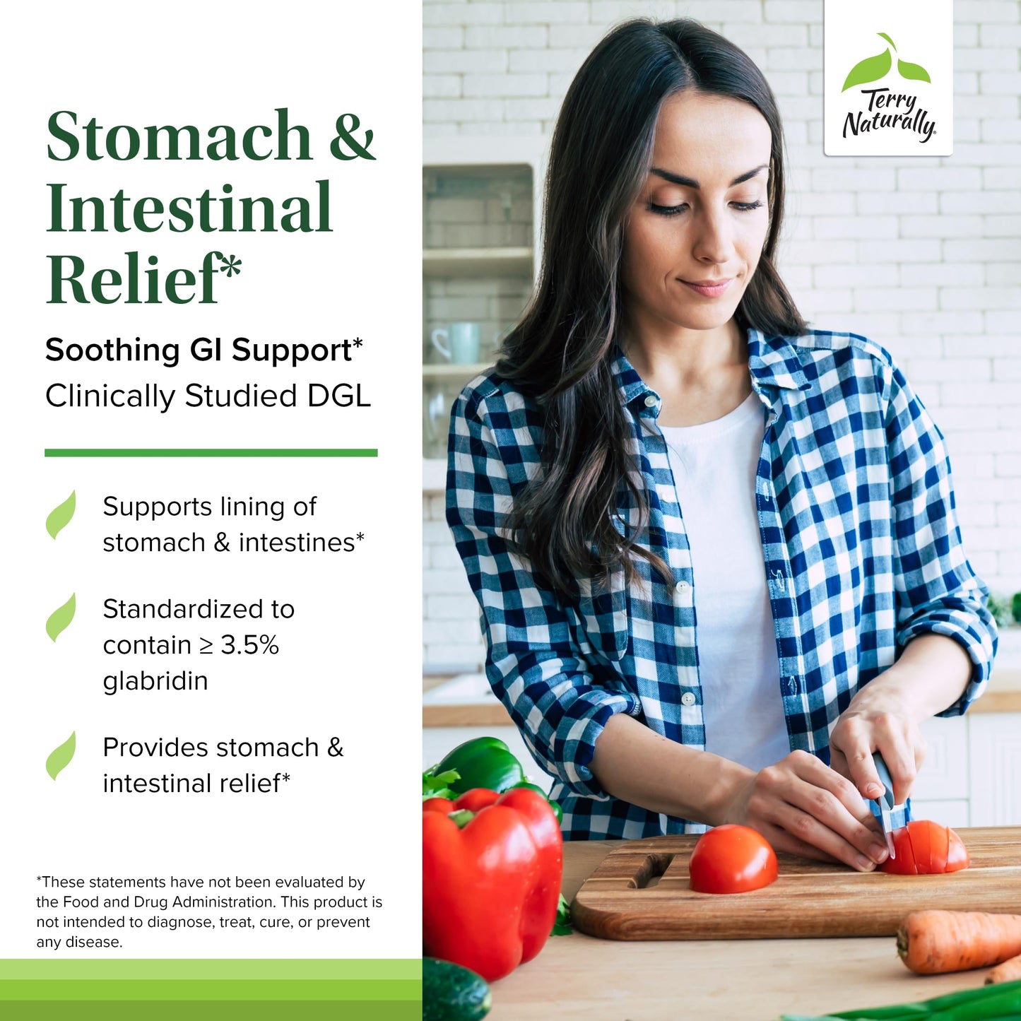 Terry Naturally Stomach & Intestinal Relief – Digestive Health Support, 60 Capsules