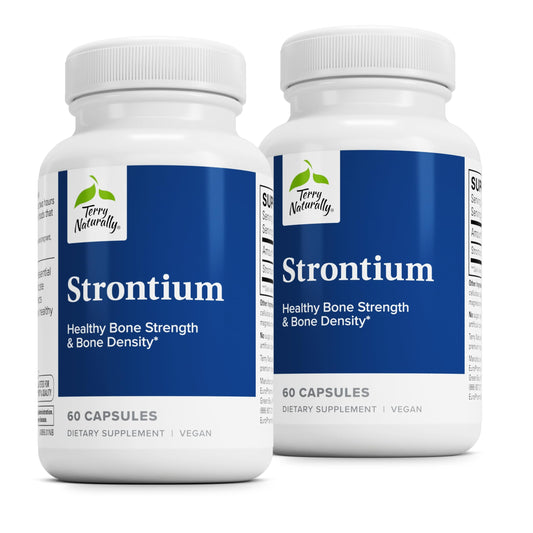 Terry Naturally Strontium - Bone Health & Strength Support (Vegan Capsules, Strontium Citrate) - 60 Capsules x 2 BritishVita | Premium UK Vitamins & Wellness Supplements