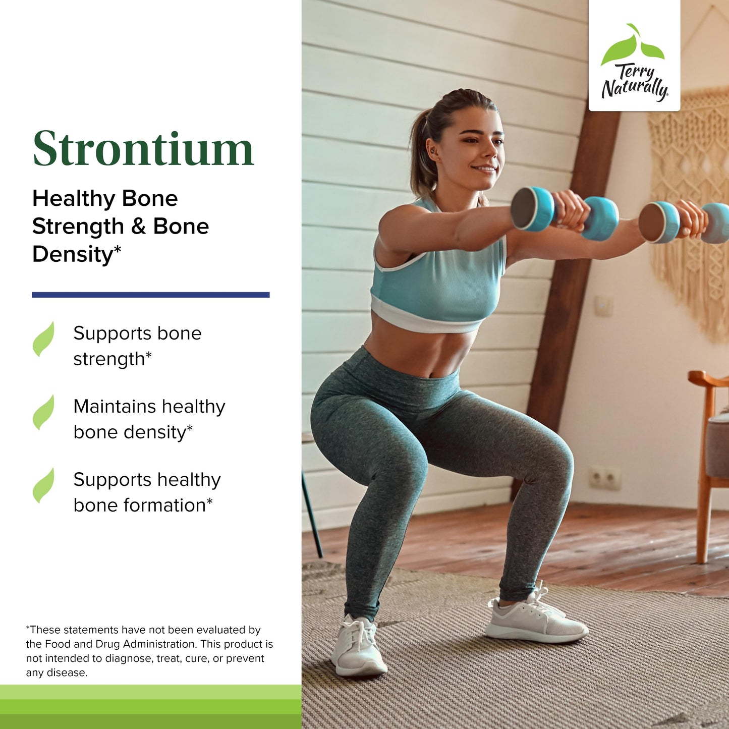 Terry Naturally Strontium - Bone Health & Strength Support (Vegan Capsules, Strontium Citrate) - 60 Capsules x 2