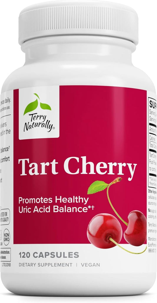 Terry Naturally Tart Cherry – Antioxidant Support for Uric Acid & Joint Health | 120 Capsules BritishVita | Premium UK Vitamins & Wellness Supplements