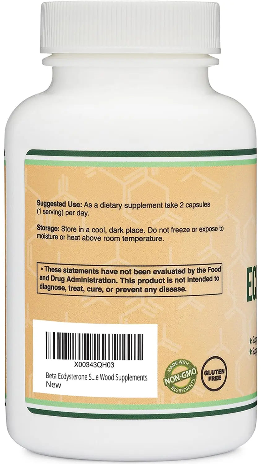 Double Wood Beta Ecdysterone Supplement - 500mg per Serving, 60 Servings, Non-GMO & Gluten Free BritishVita | Premium UK Vitamins & Wellness Supplements