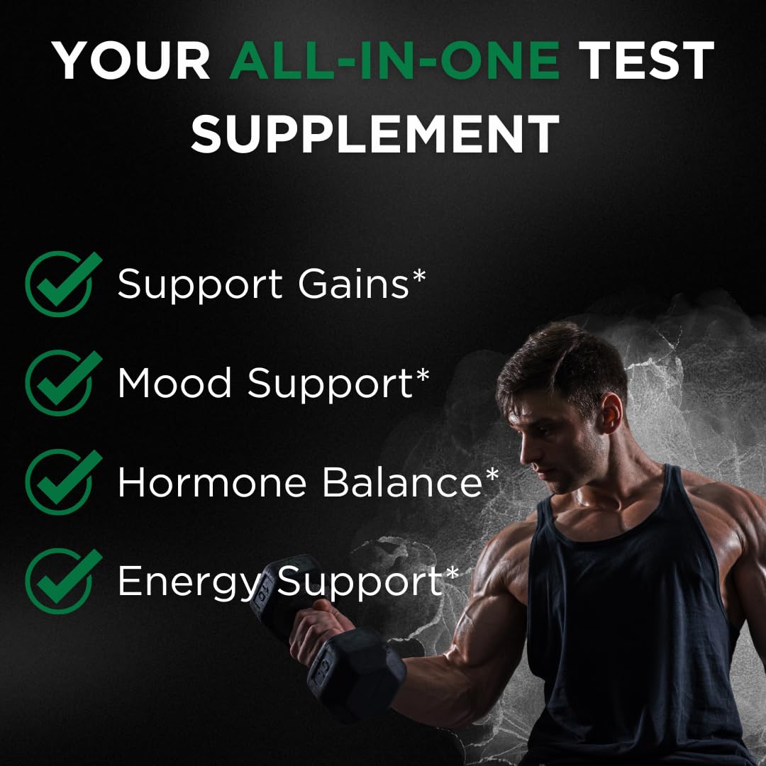 TESTPLUS+ 1,450mg 8-in-1 Testosterone Supplement for Men