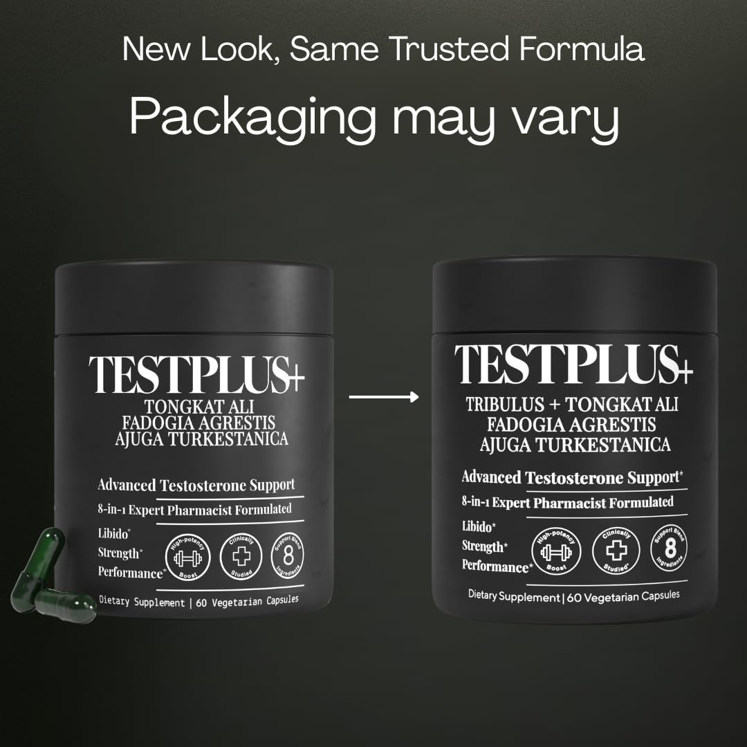 TESTPLUS+ 1,450mg 8-in-1 Testosterone Supplement for Men