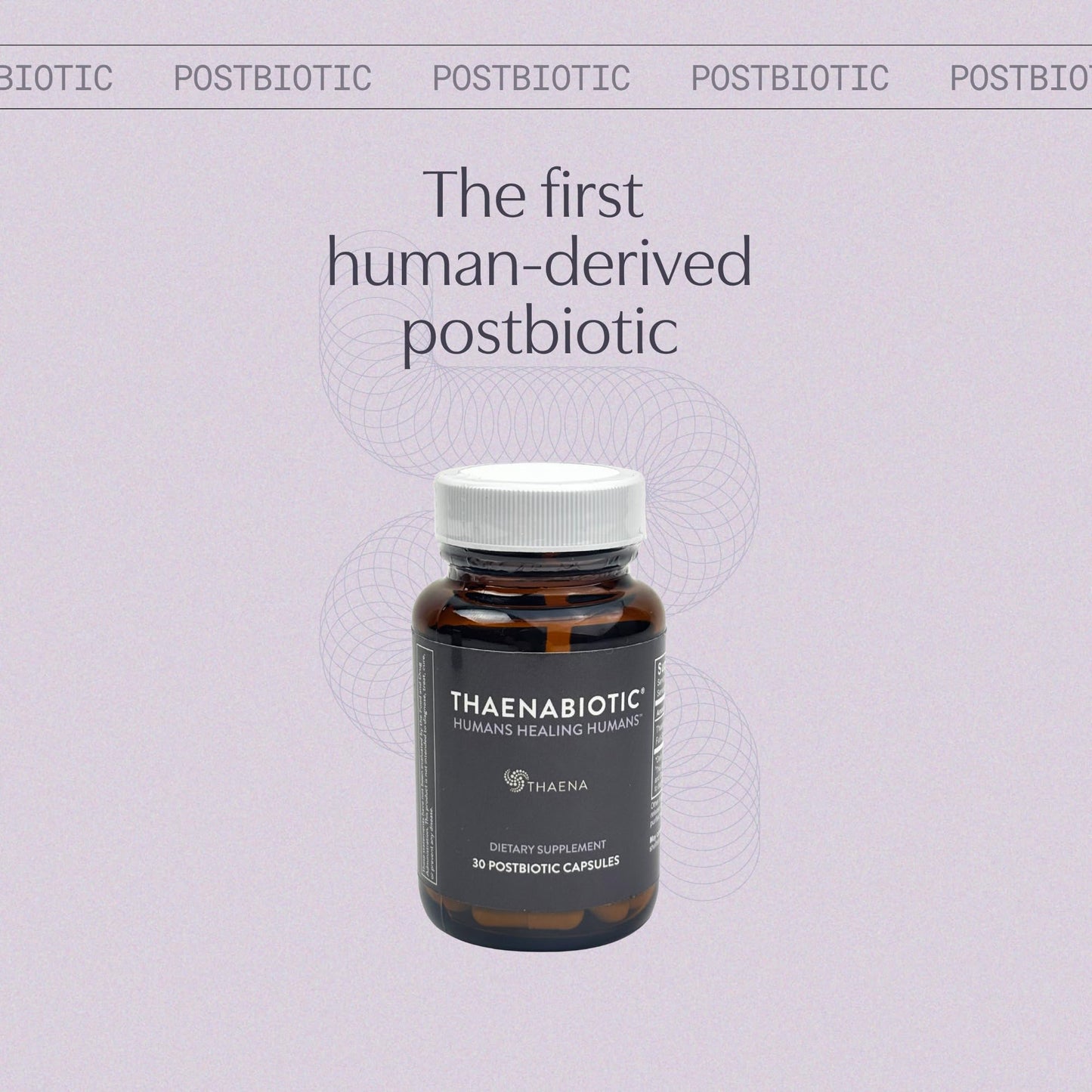 Thaena ThaenaBiotic Postbiotic - World's First Human-Derived Postbiotic Supplement - 90 Count