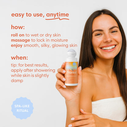 Thanks! Naturals Massage Oil Roll On – Charmed by Chai, Cold-Pressed, Vegan, 3 oz