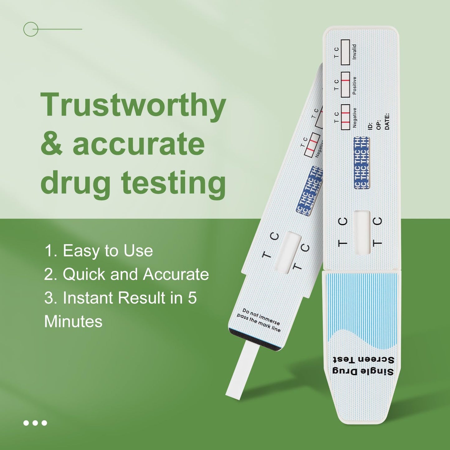 THC Drug Test Kit – 20 Urine Test Strips | Fast & Accurate Marijuana Detection