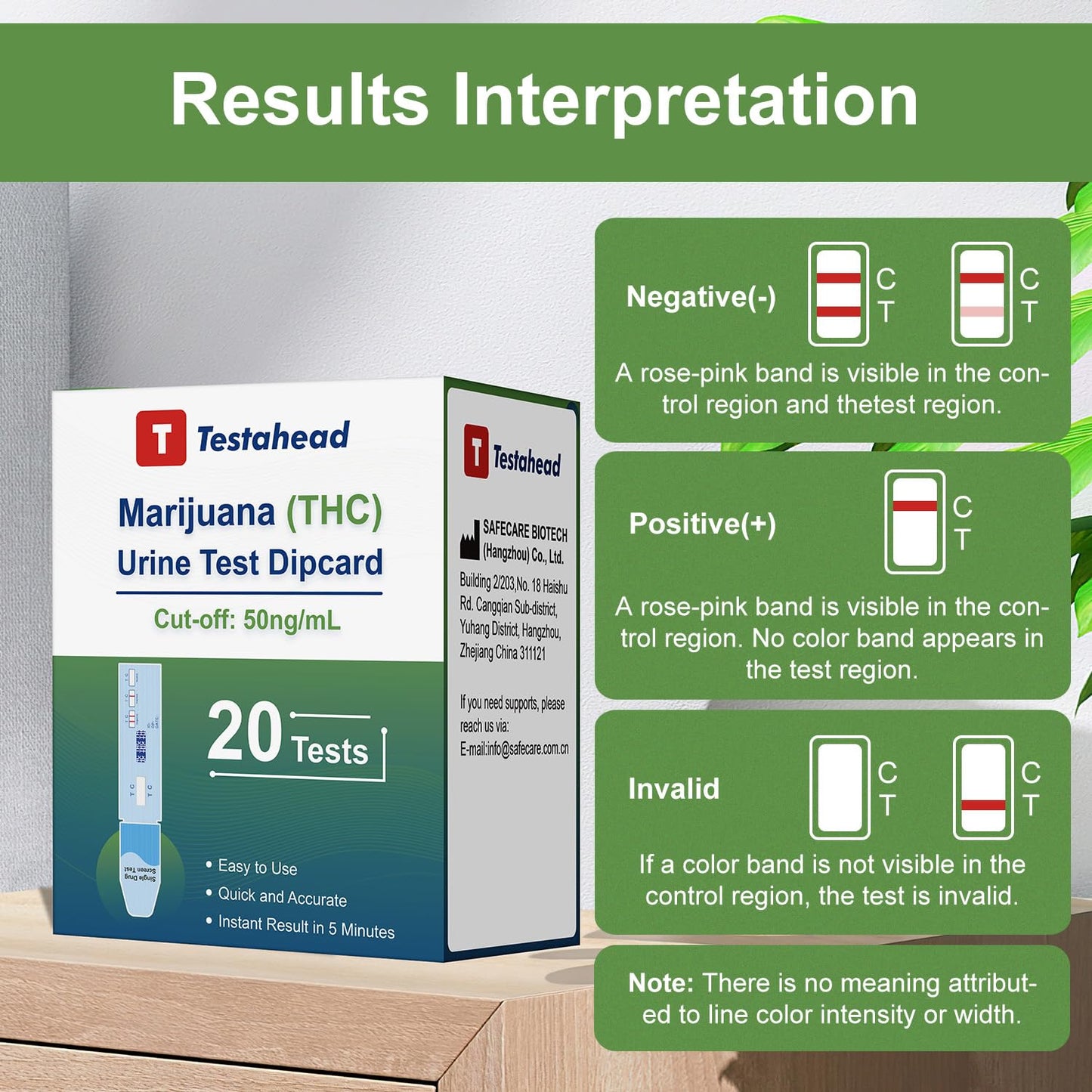 THC Drug Test Kit – 20 Urine Test Strips | Fast & Accurate Marijuana Detection