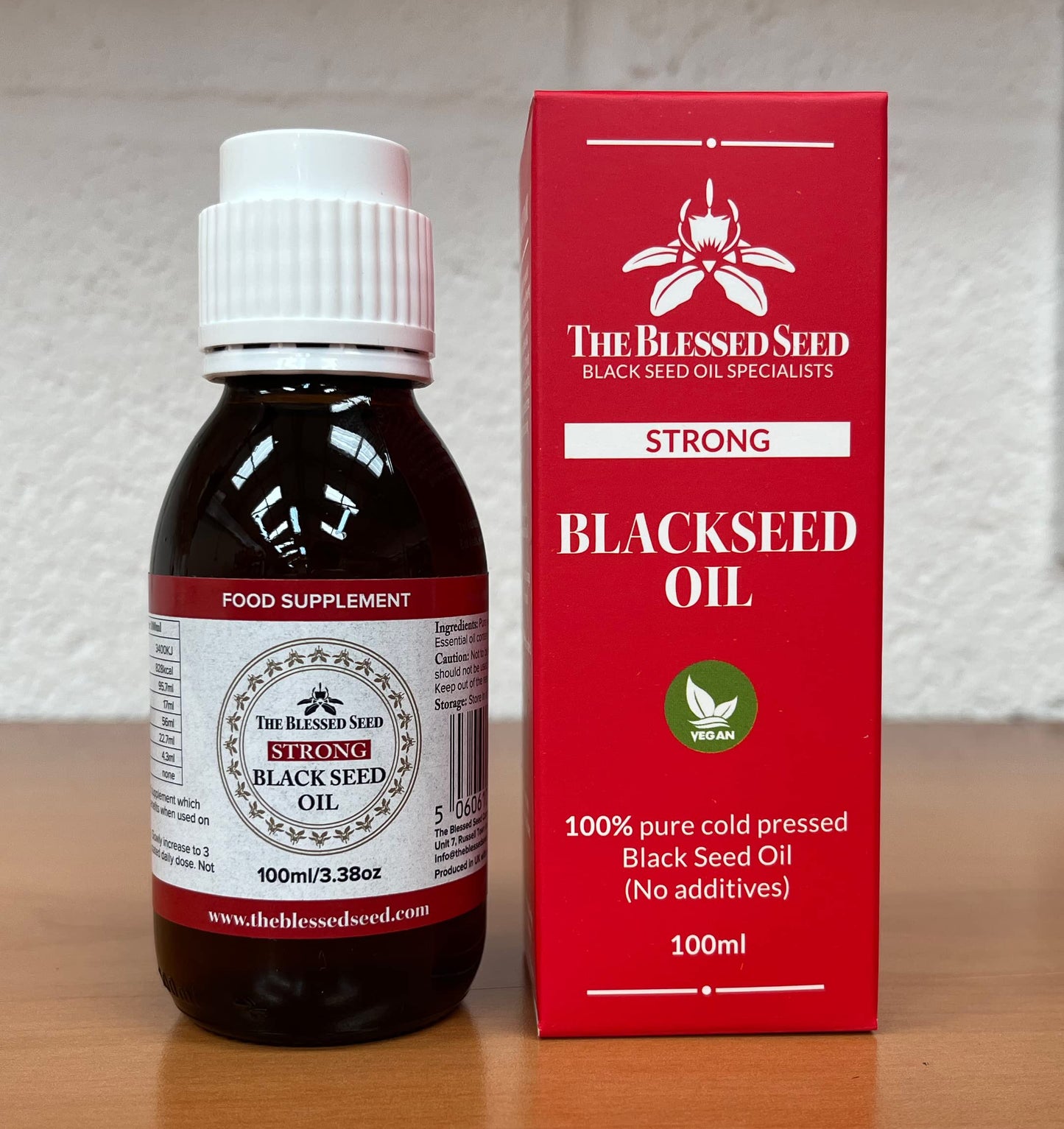 The Blessed Seed Strong Black Seed Oil – 100 ml | 100% Pure, Slow Cold-Pressed Antioxidant Health Supplement