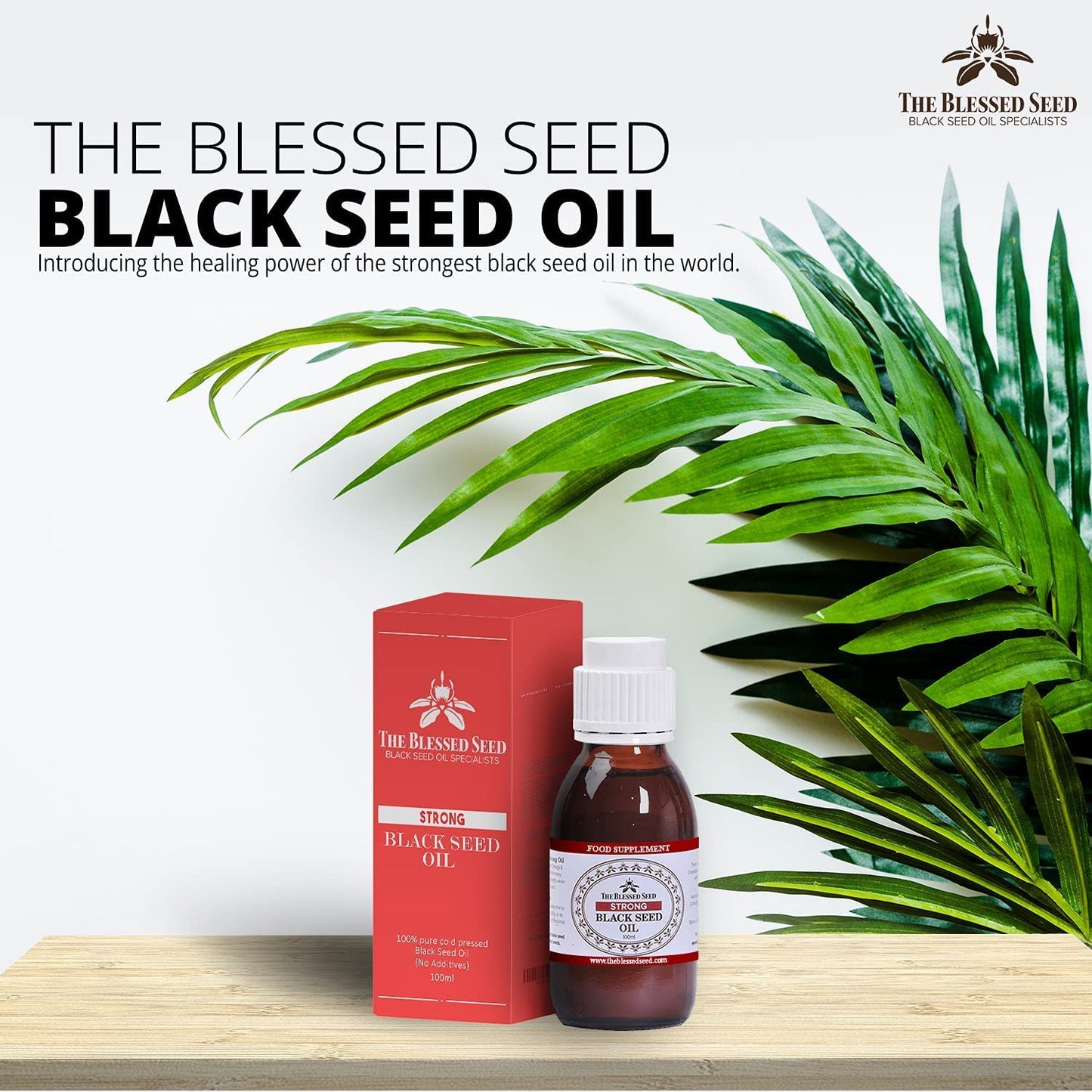 The Blessed Seed Strong Black Seed Oil – 100 ml | 100% Pure, Slow Cold-Pressed Antioxidant Health Supplement