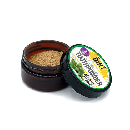 The Dirt Remineralizing Tooth Powder - Hydroxyapatite, Fluoride Free, Gluten Free, Organic Vegan (Super Mint, 25g)