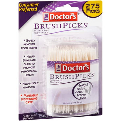 The Doctor's BrushPicks Toothpicks – 275 Picks Per Pack (2 Packs)