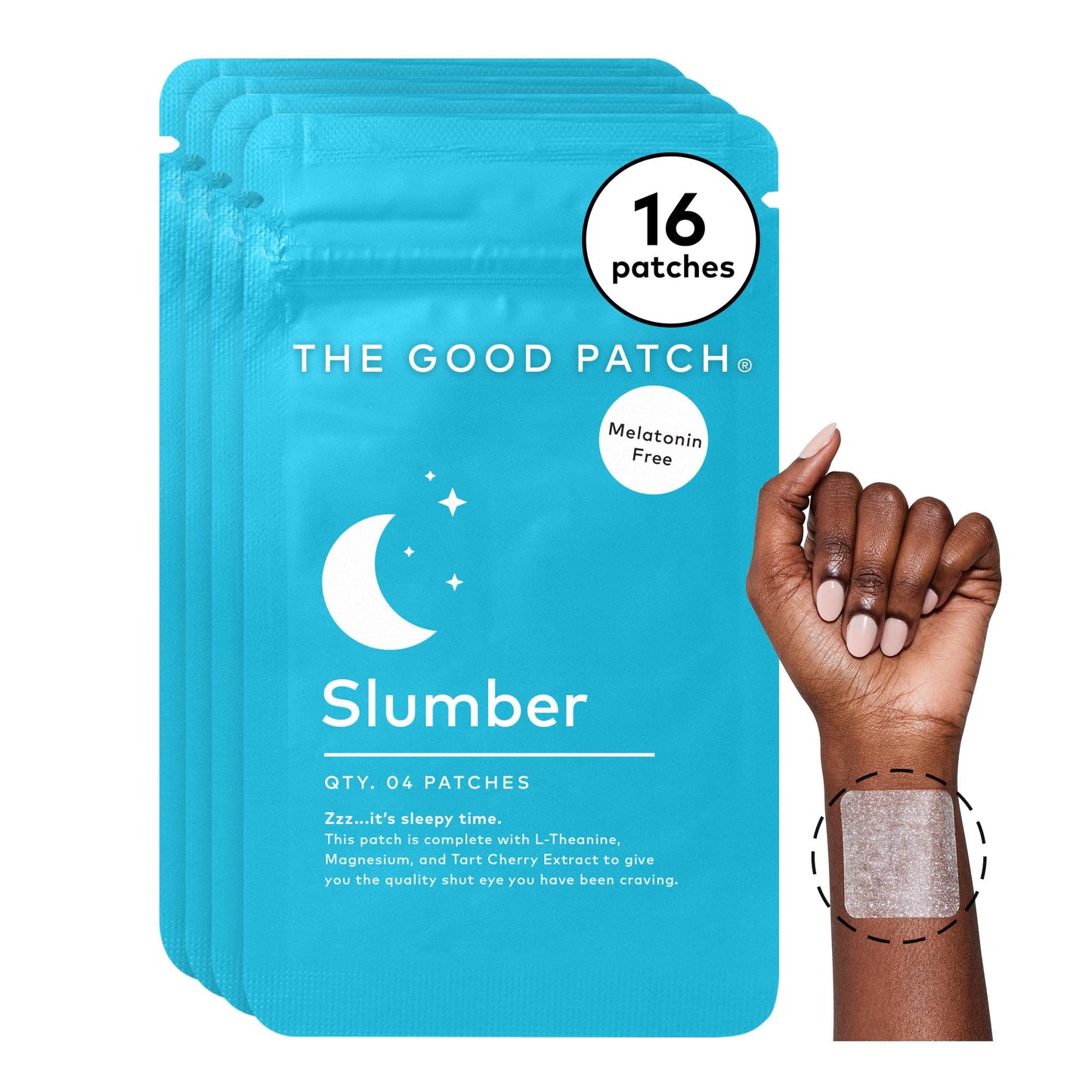 The Good Patch Slumber Sleep Patch – Melatonin-Free, Sustained Release, Plant-Powered Wellness (16 Patches)
