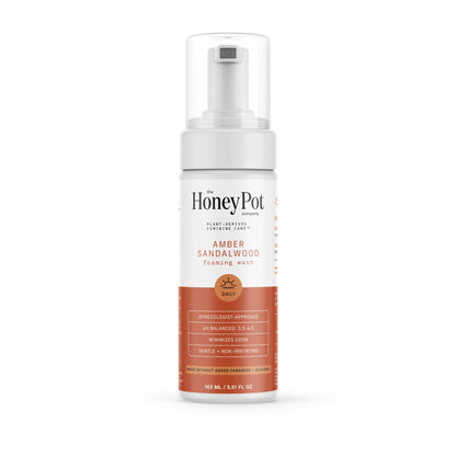 The Honey Pot Company - Amber Sandalwood Feminine Wash for Sensitive Skin | pH Balanced, Plant-Based Hygiene