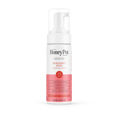 The Honey Pot Company Bergamot Rose Feminine Wash – pH-Balanced, Plant-Based, Sensitive Skin