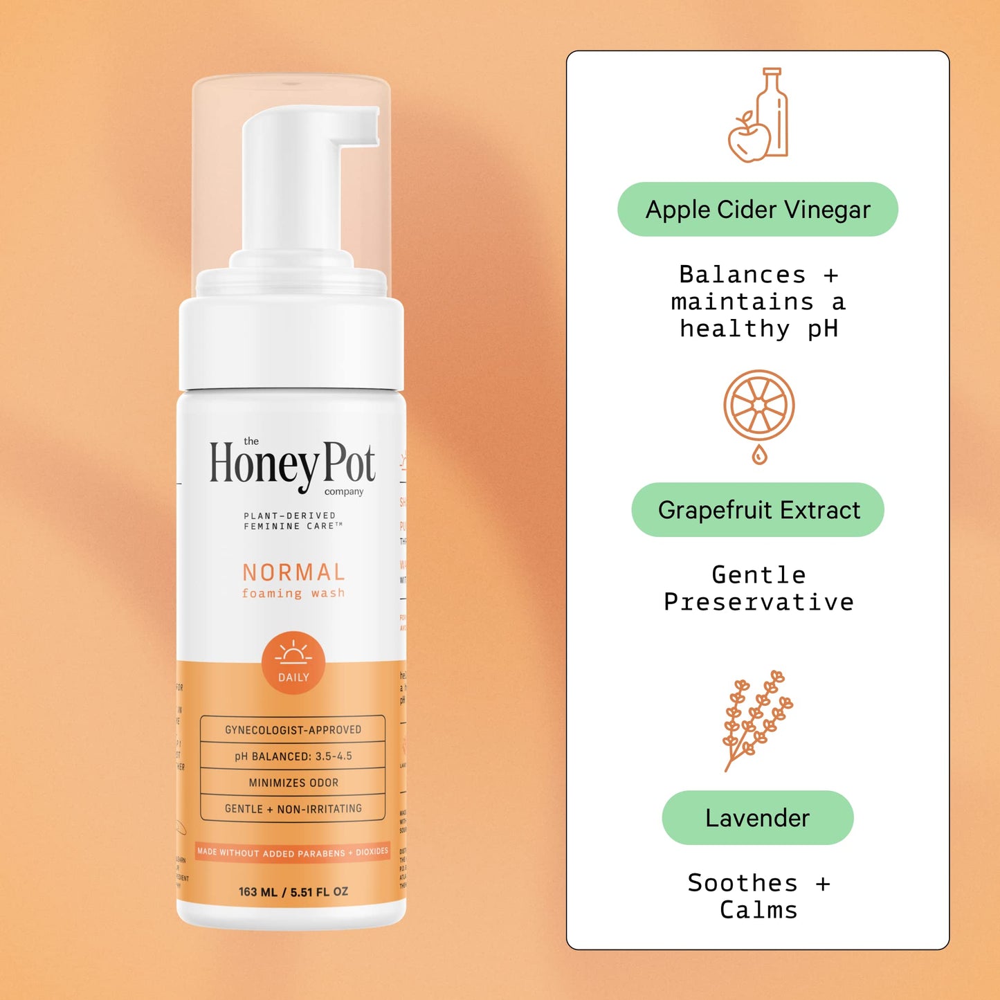 The Honey Pot Company - Herbal Infused Feminine Wash for Sensitive Skin | pH Balanced, Plant-Based Hygiene