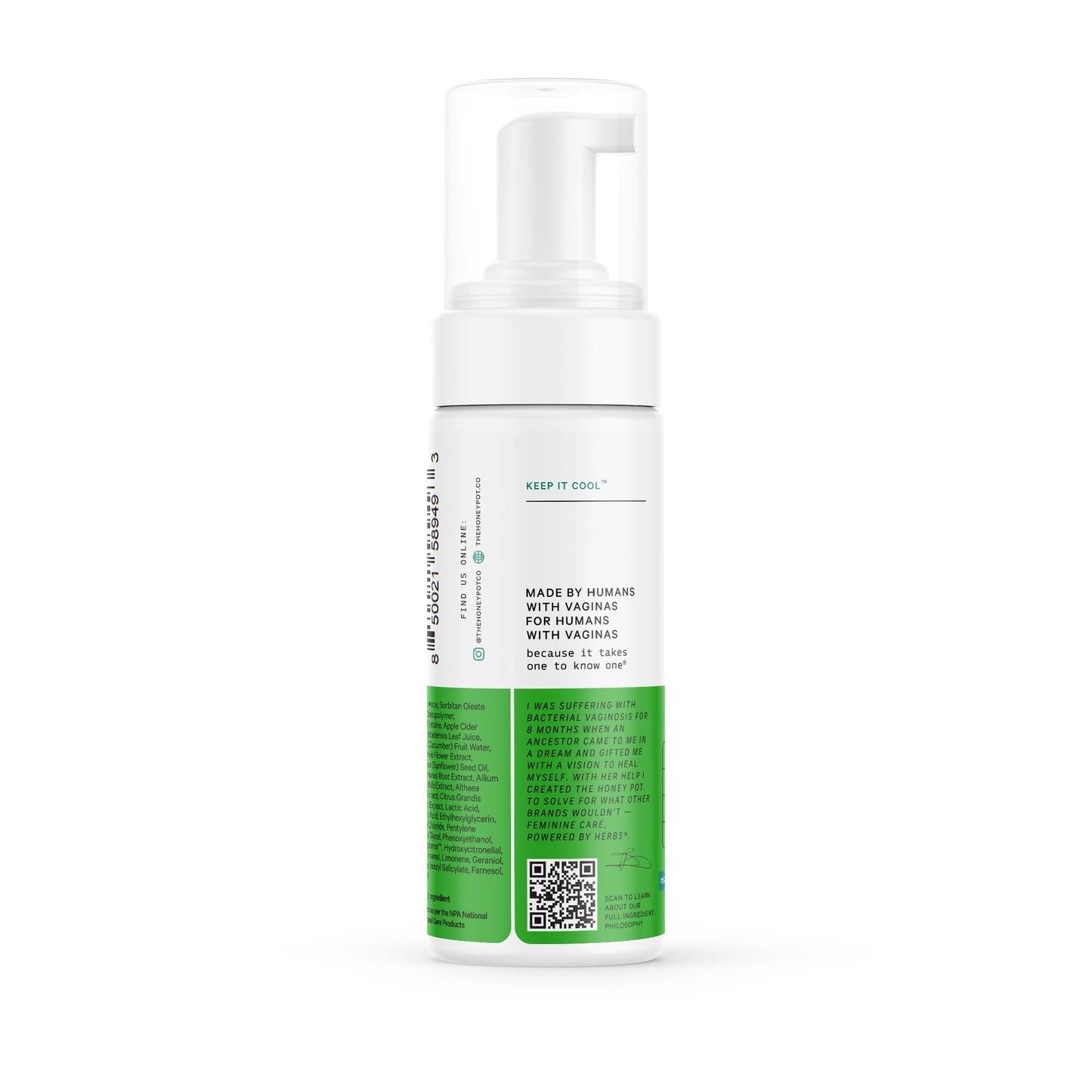 The Honey Pot Company Feminine Wash — Cucumber Aloe, pH Balanced, Plant-Based Hygiene (5.51 fl oz)