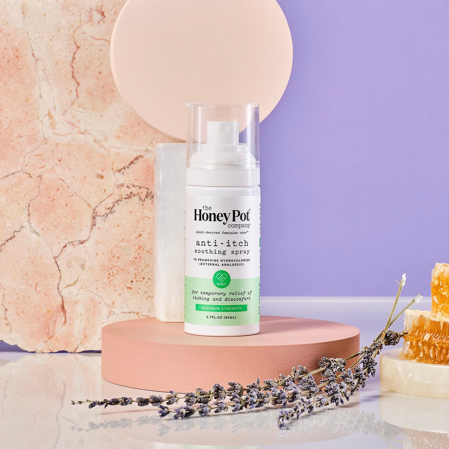 The Honey Pot Company - Feminine Anti-Itch Spray Maximum Strength 2.71 fl oz | At Home or On The Go
