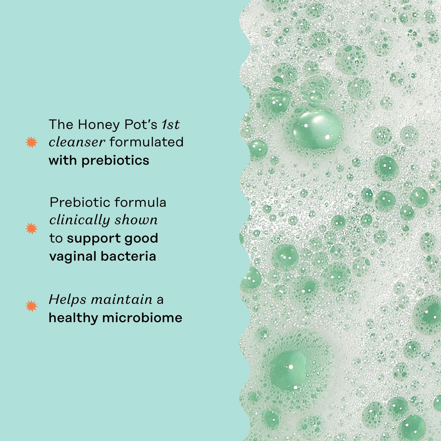 The Honey Pot Company - Prebiotic Foaming Wash for Sensitive Skin | PH Balanced, Plant-Based