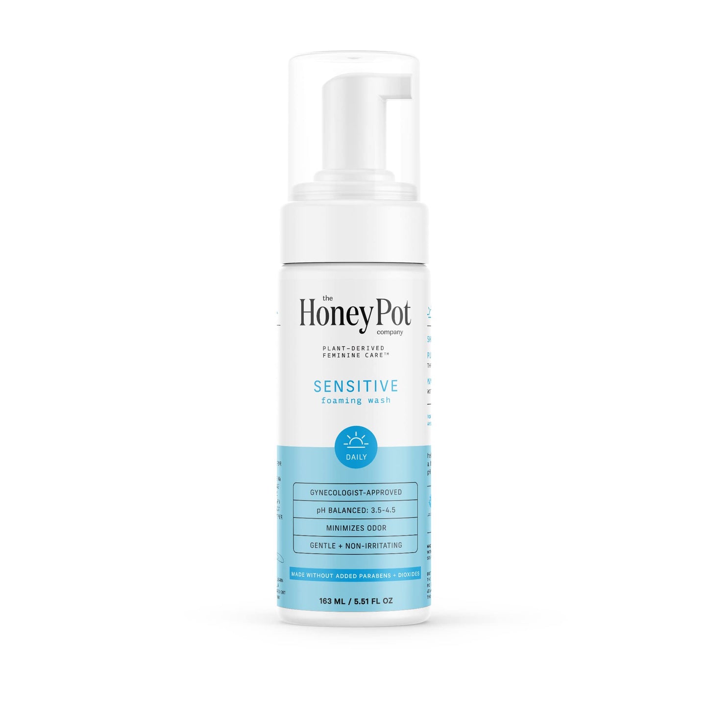The Honey Pot Company - Sensitive Feminine Wash - Herbal Infused - PH Balanced Plant Based Natural Hygiene Products - 5.51 Fluid Oz